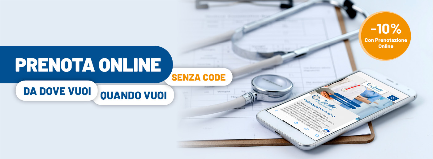 Prenotazione online di una visita specialistica al Centro Polispecialistico di Tortona con sconto del 10%.